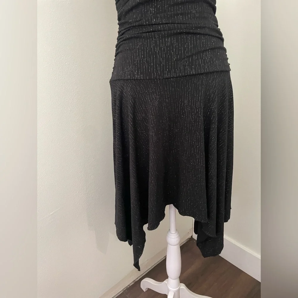 VTG Y2K Speechless Black asymmetrical halter Dress Size M Goth Fairy Whimsygoth